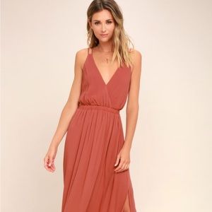 Lulus Lost in Paradise Dusty Rose Size Small